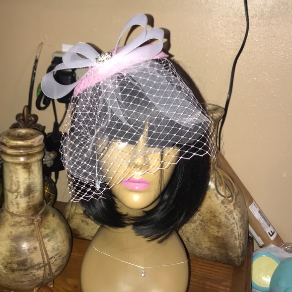 Pink Magnolia Accessories New Beautiful Bird Cage Veil Pill Box Hat